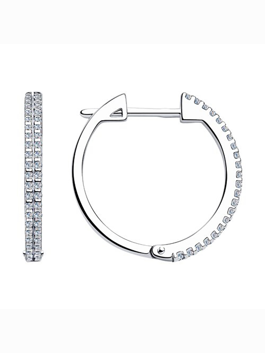 

Серьги из серебра с фианитом 585Gold 702008916, 702008916