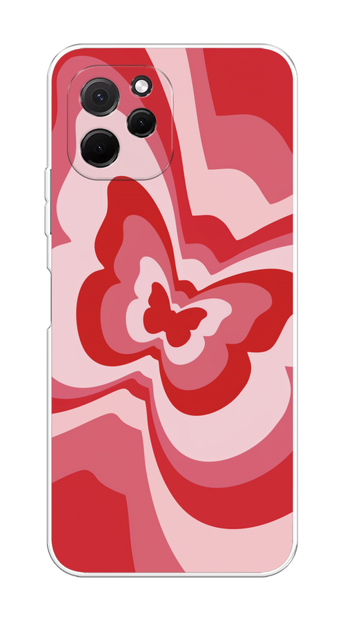 

Чехол на HuaweI Nova Y61 "Бабочка в стиле хиппи", Красный;розовый, 6120050-1