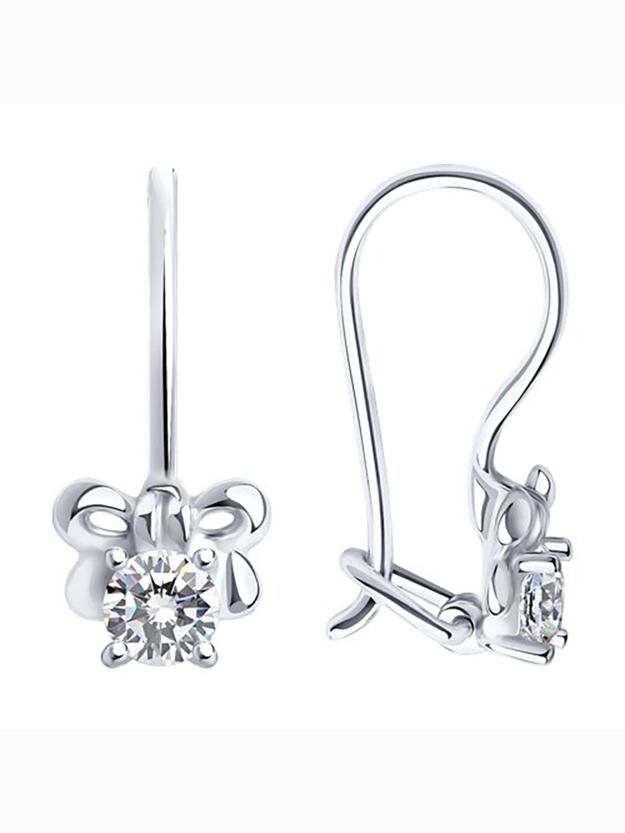 

Серьги из серебра 585Gold 902000639, фианит, 902000639