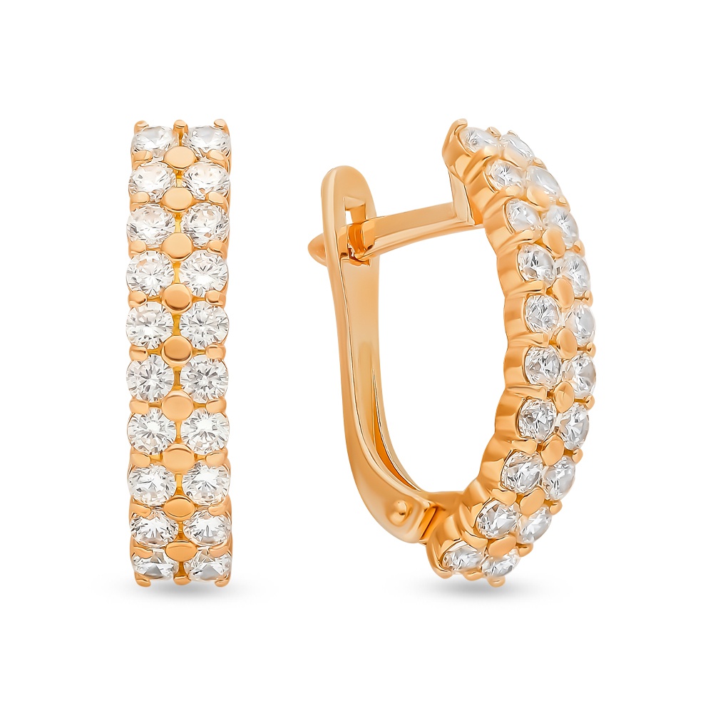 

Серьги из серебра 585Gold 702009027, фианит, 702009027