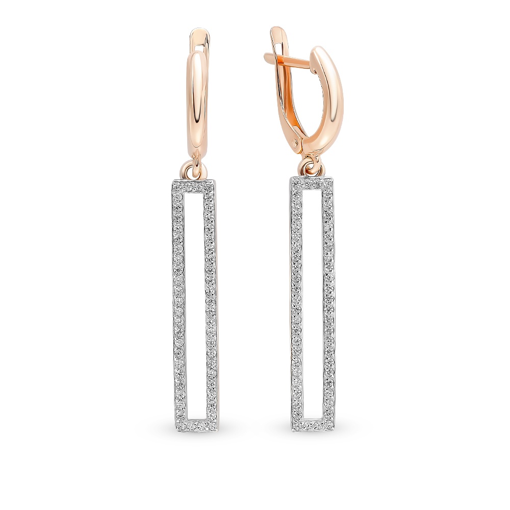 

Серьги из серебра с фианитом 585Gold 702008991, 702008991