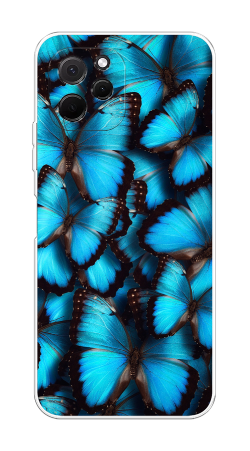 

Чехол на HuaweI Nova Y61 "Тропическая бабочка 2", Голубой;черный, 6120050-1
