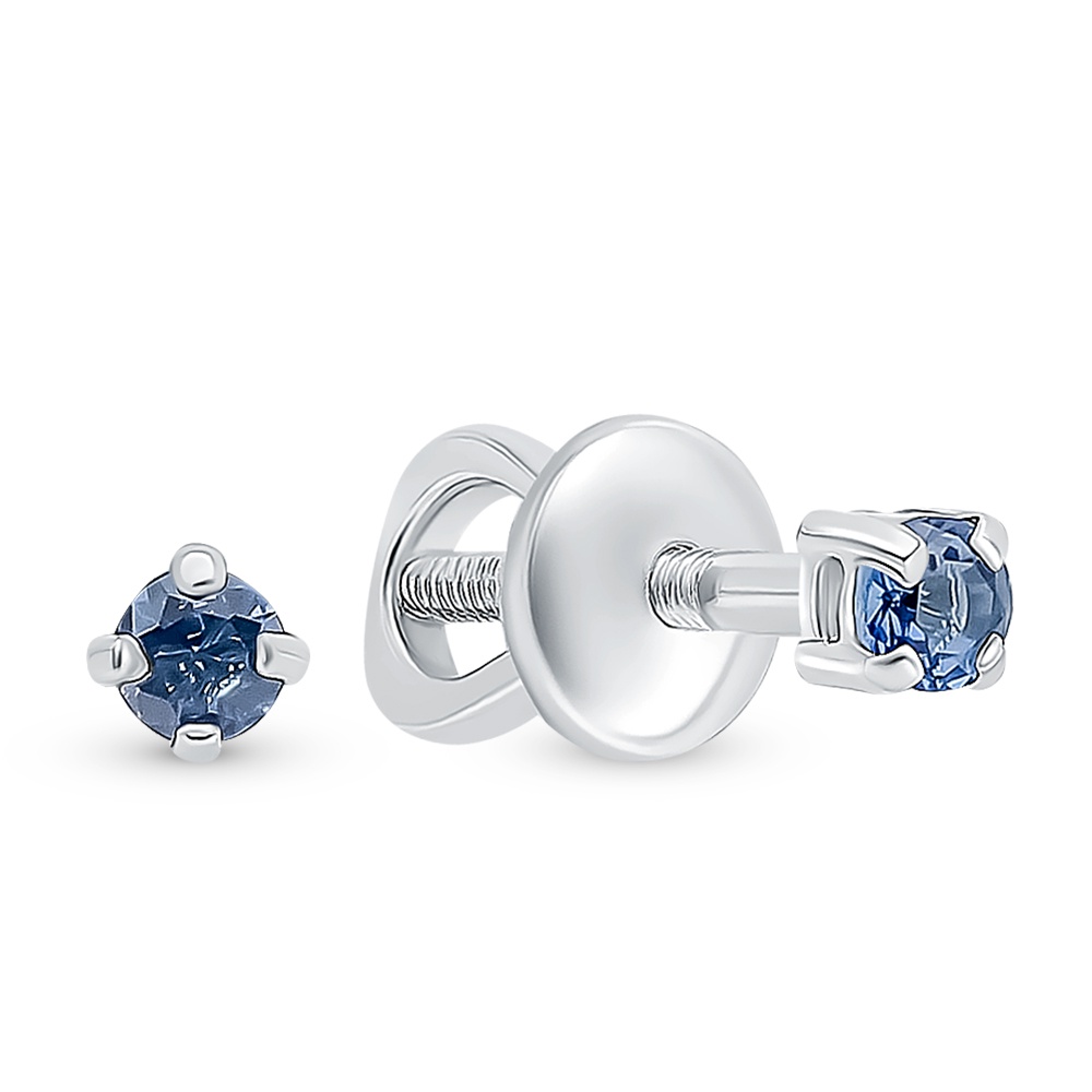 

Серьги пусеты из серебра 585Gold 702009008, фианит, 702009008