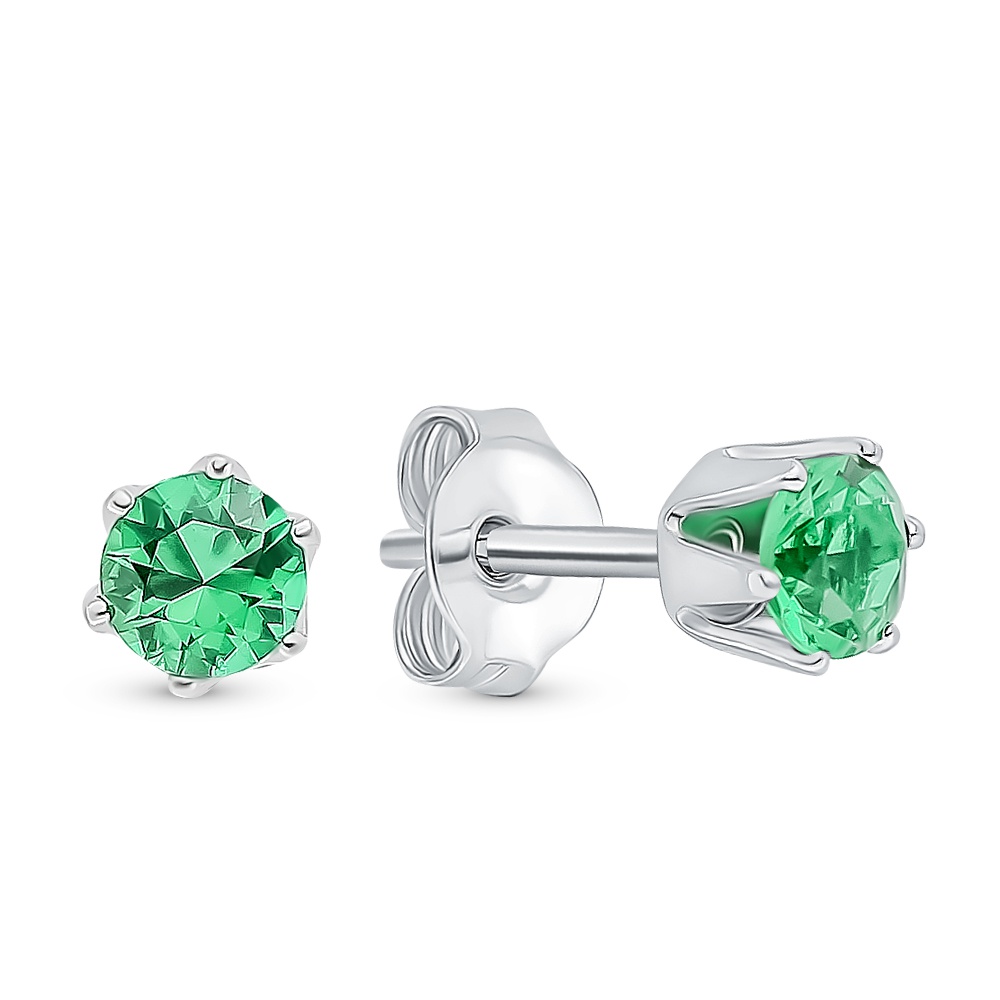 

Серьги пусеты из серебра 585Gold 702008950, фианит, 702008950