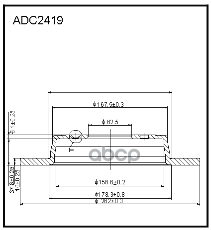 

Диск тормозной | зад | Allied Nippon ADC2419, ADC2419