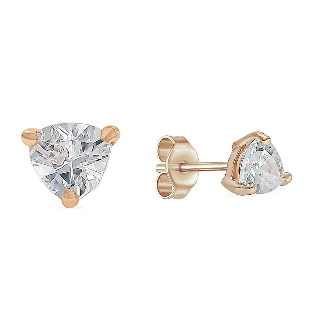 

Серьги пусеты из серебра 585Gold 702008974, фианит, 702008974