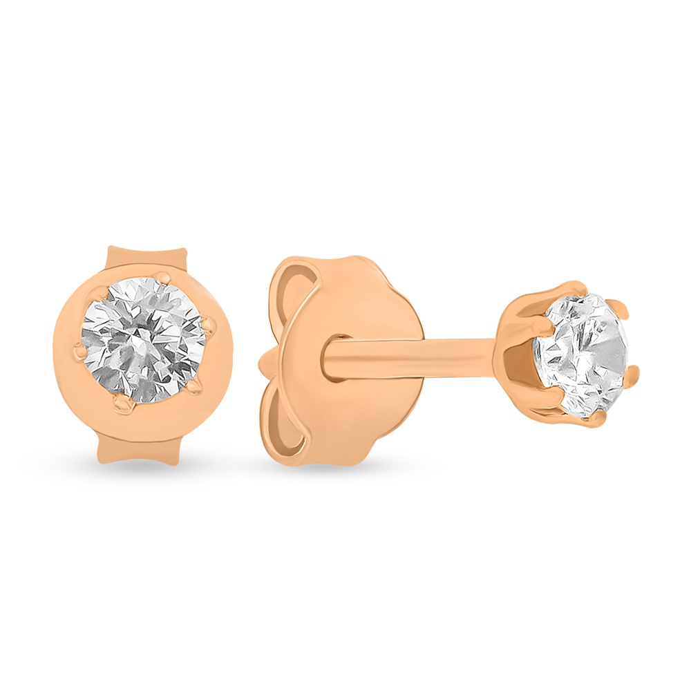 

Серьги пусеты из серебра 585Gold 702008985, фианит, 702008985