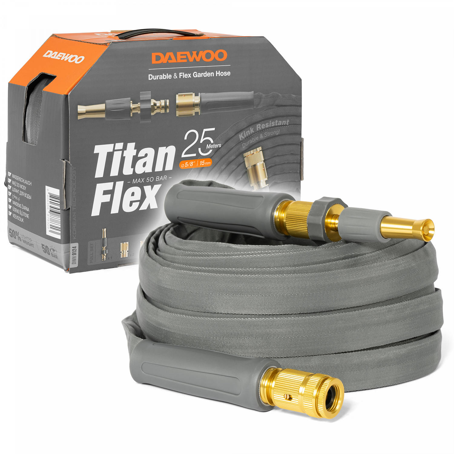 Шланг для полива DAEWOO TitanFlex DWH 9124 25м 5/8