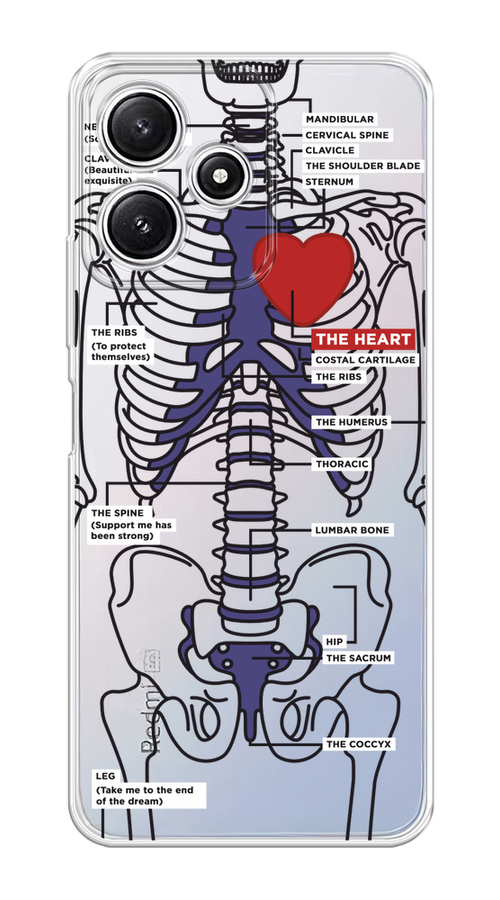 

Чехол на Xiaomi Redmi 12 5G/12R/Poco M6 Pro 5G "Скелет человека", Прозрачный;синий;красный, 319650-1
