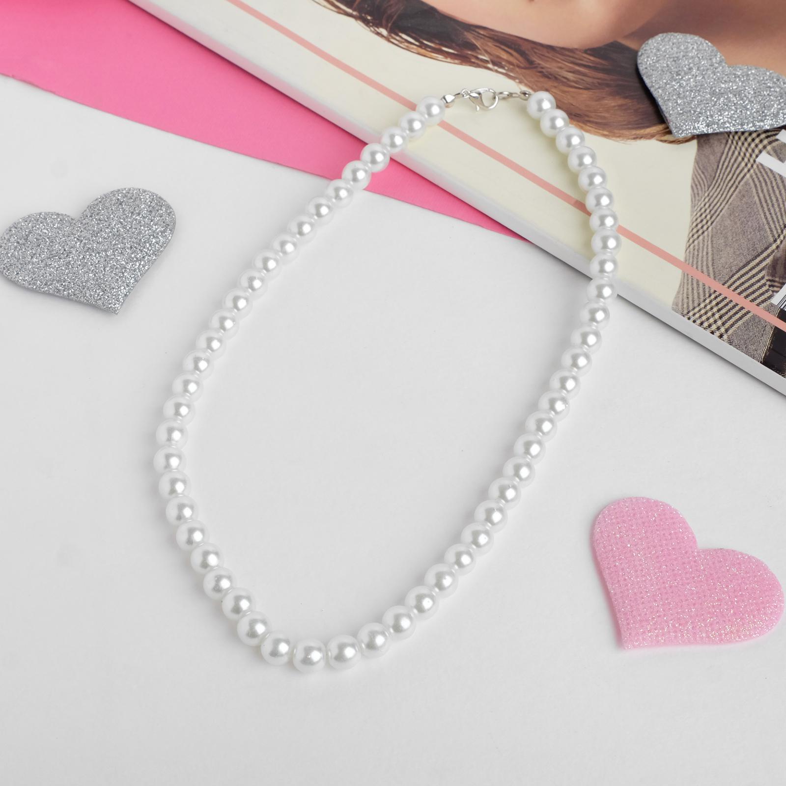 

Бусы Выбражулька жемчужинки, 40 см, цвет белый