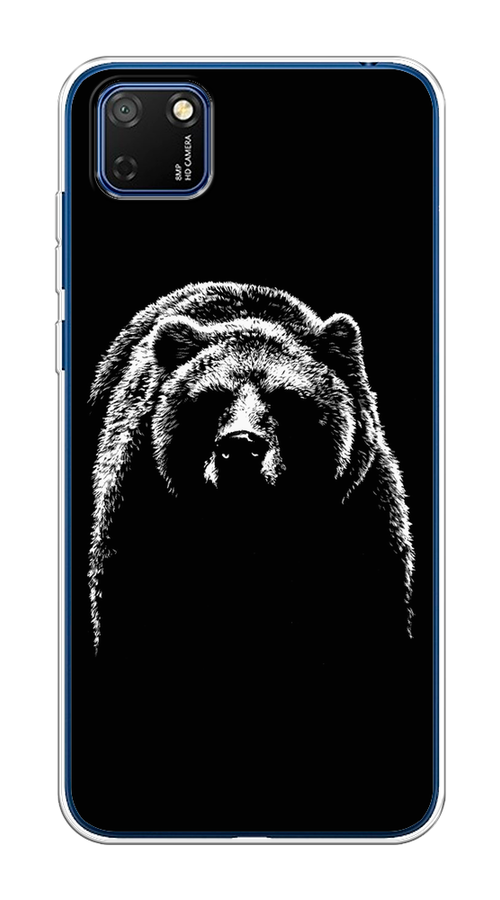 

Чехол на Honor 9S/Huawei Y5p "Медведь в ночи", Белый;черный, 6103750-1