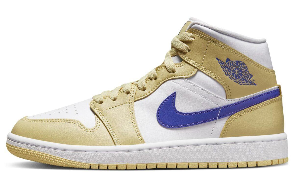 

Кеды унисекс Jordan Air Jordan 1 Mid Lemon Wash желтые 41 EU, Желтый, Air Jordan 1 Mid Lemon Wash