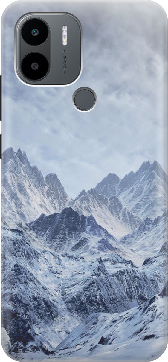 

Силиконовый чехол на Xiaomi Redmi A1+ с принтом "Снежные горы", Белый;голубой, 158123