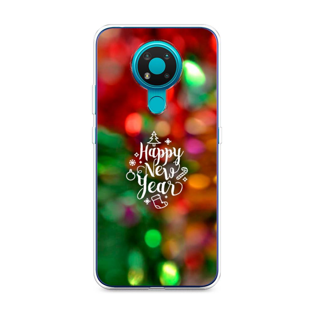 

Чехол на Nokia 3.4 "Новый Год на елке", Зеленый;красный;желтый, 123750-5