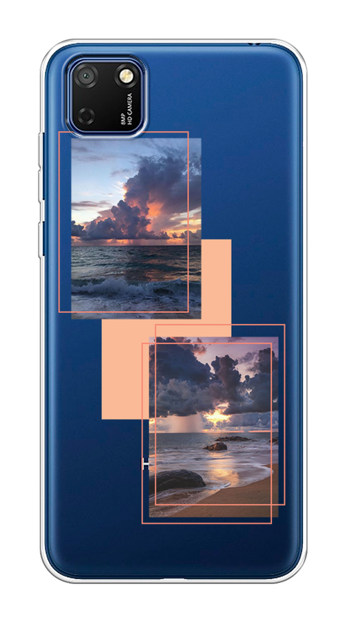 

Чехол на Honor 9S, Huawei Y5p "Sky collage", Розовый;прозрачный;синий, 6103750-1