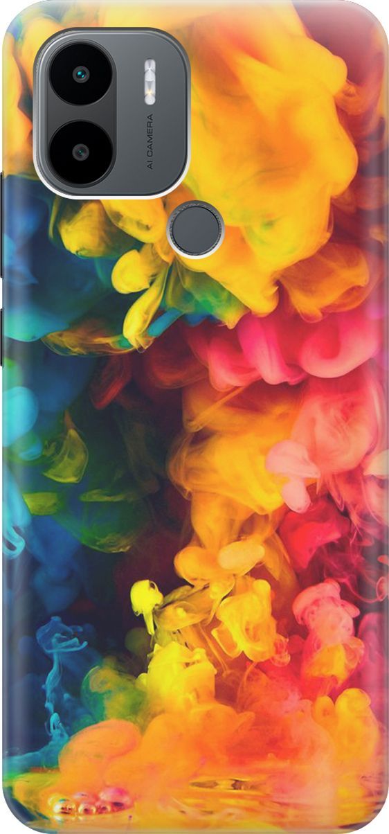 

Силиконовый чехол на Xiaomi Redmi A1+ с принтом "Красочное буйство", Желтый;розовый, 158118