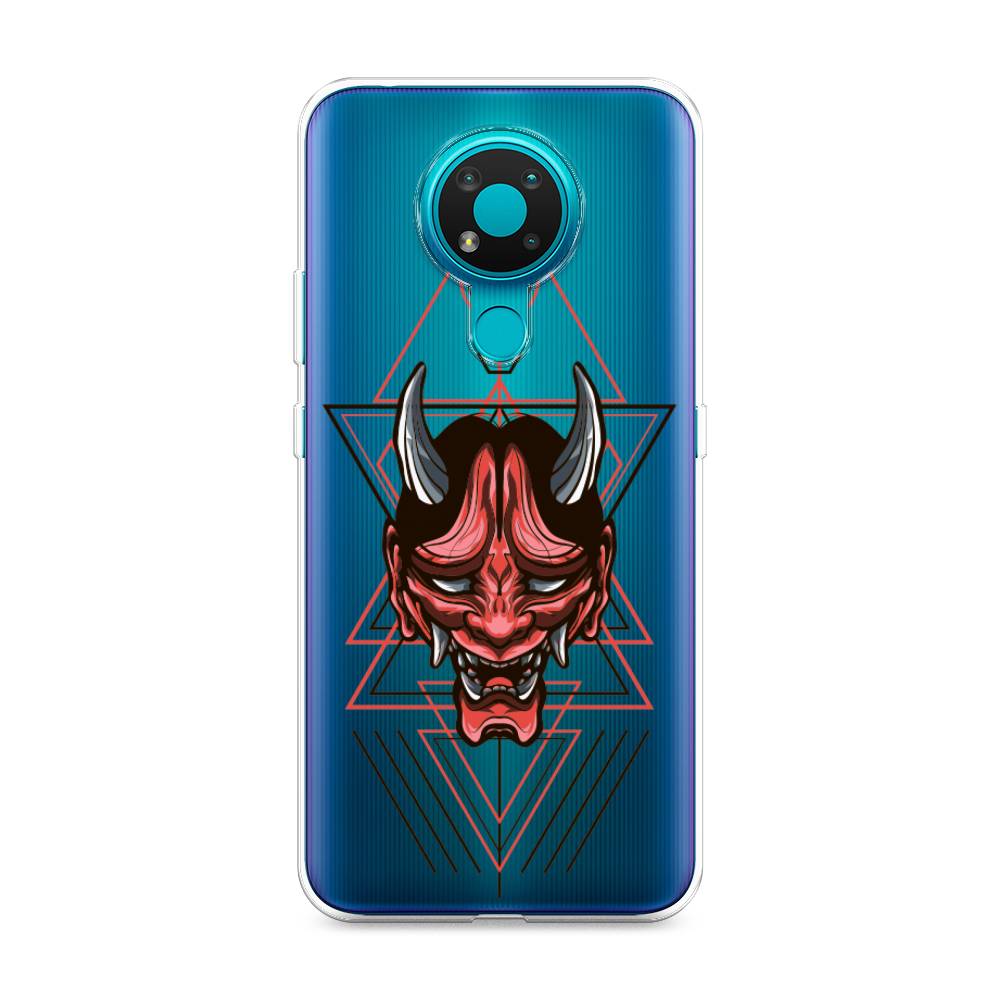 

Чехол на Nokia 3.4 "Hanya Oni mask", Серый;красный;черный, 123750-4