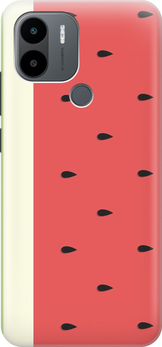 

Силиконовый чехол на Xiaomi Redmi A1+ с принтом "Арбуз", Белый;зеленый, 158120