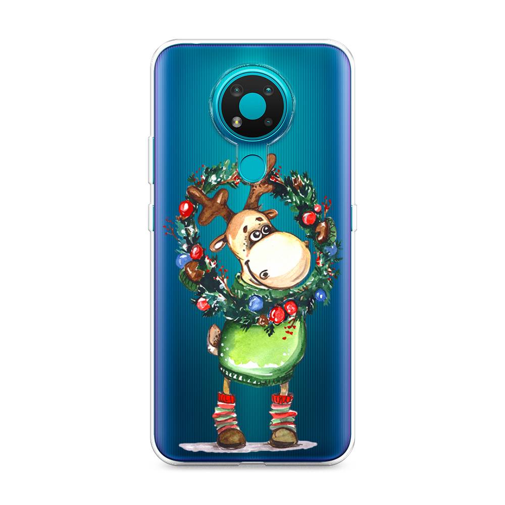 

Чехол на Nokia 3.4 "Олень с новогодним венком", 123750-4