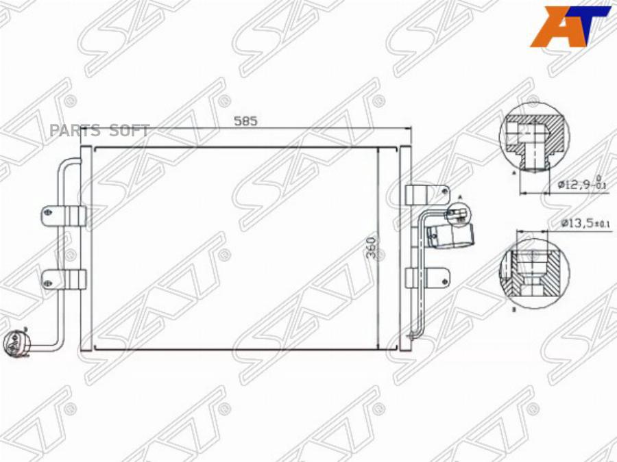 

Радиатор Кондиционера Vw Beetle 98-10 Sat арт. ST-VW99-394-0