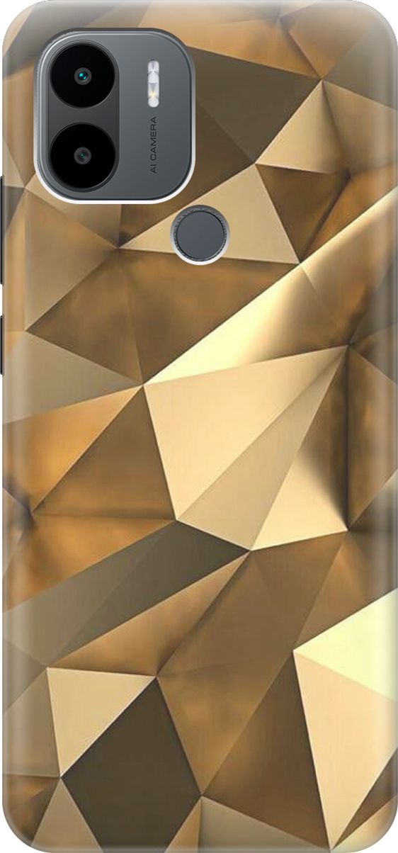 

Силиконовый чехол на Xiaomi Redmi A1+ с принтом "Бронзовые грани", Коричневый, 158118
