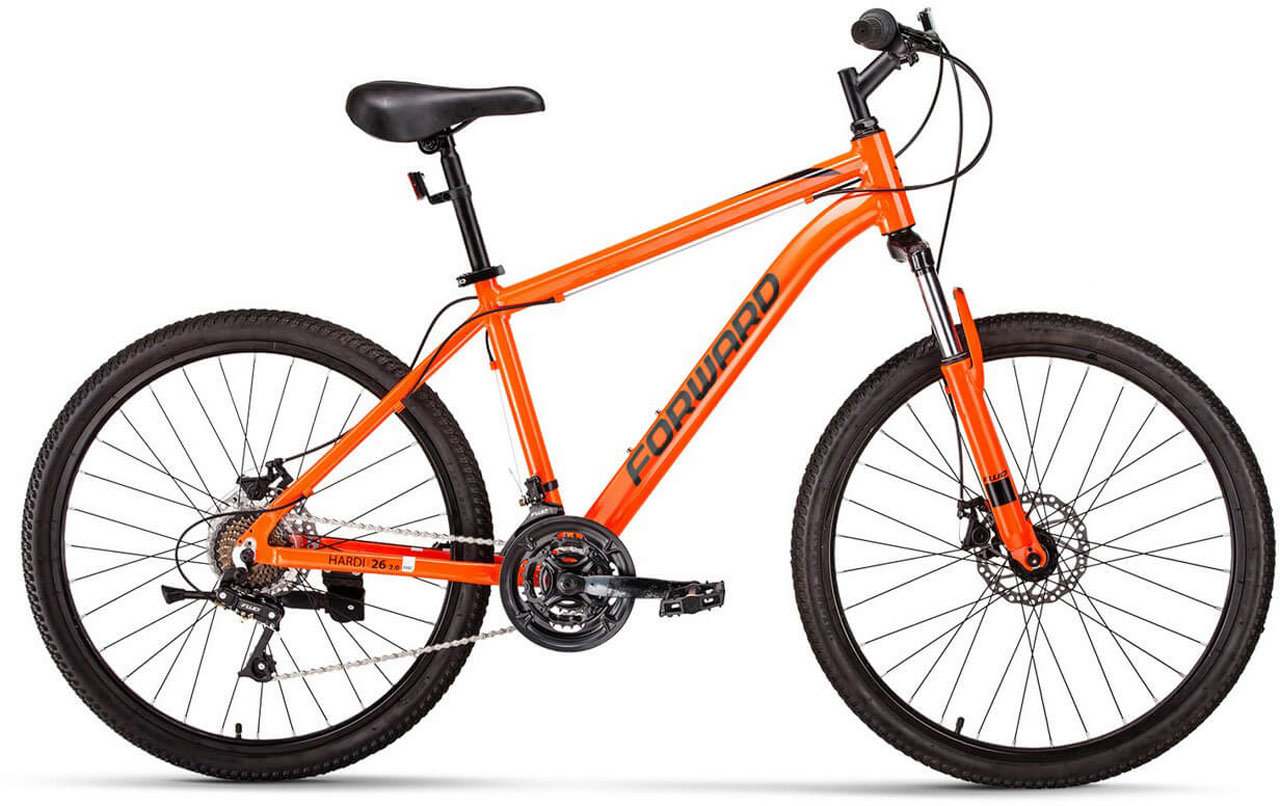 Велосипед Forward Hardi 20 D 26 21Ск 2022 16 оранжевый-черный 2793400₽