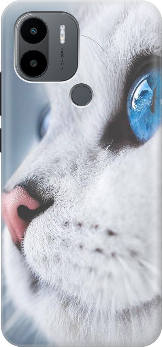 

Силиконовый чехол на Xiaomi Redmi A1+ с принтом "Кошачий взгляд", Белый;голубой, 158125