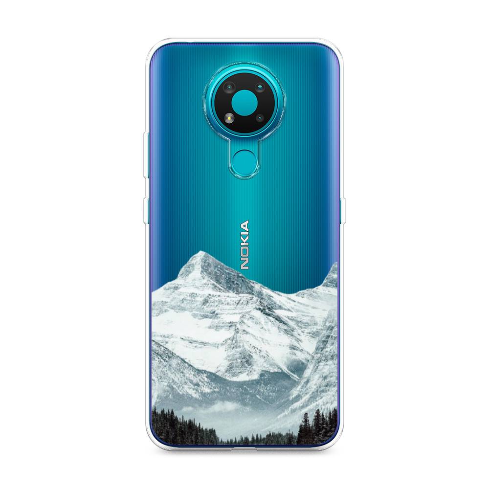 

Чехол на Nokia 3.4 "Горы арт 1", Белый;зеленый, 123750-2