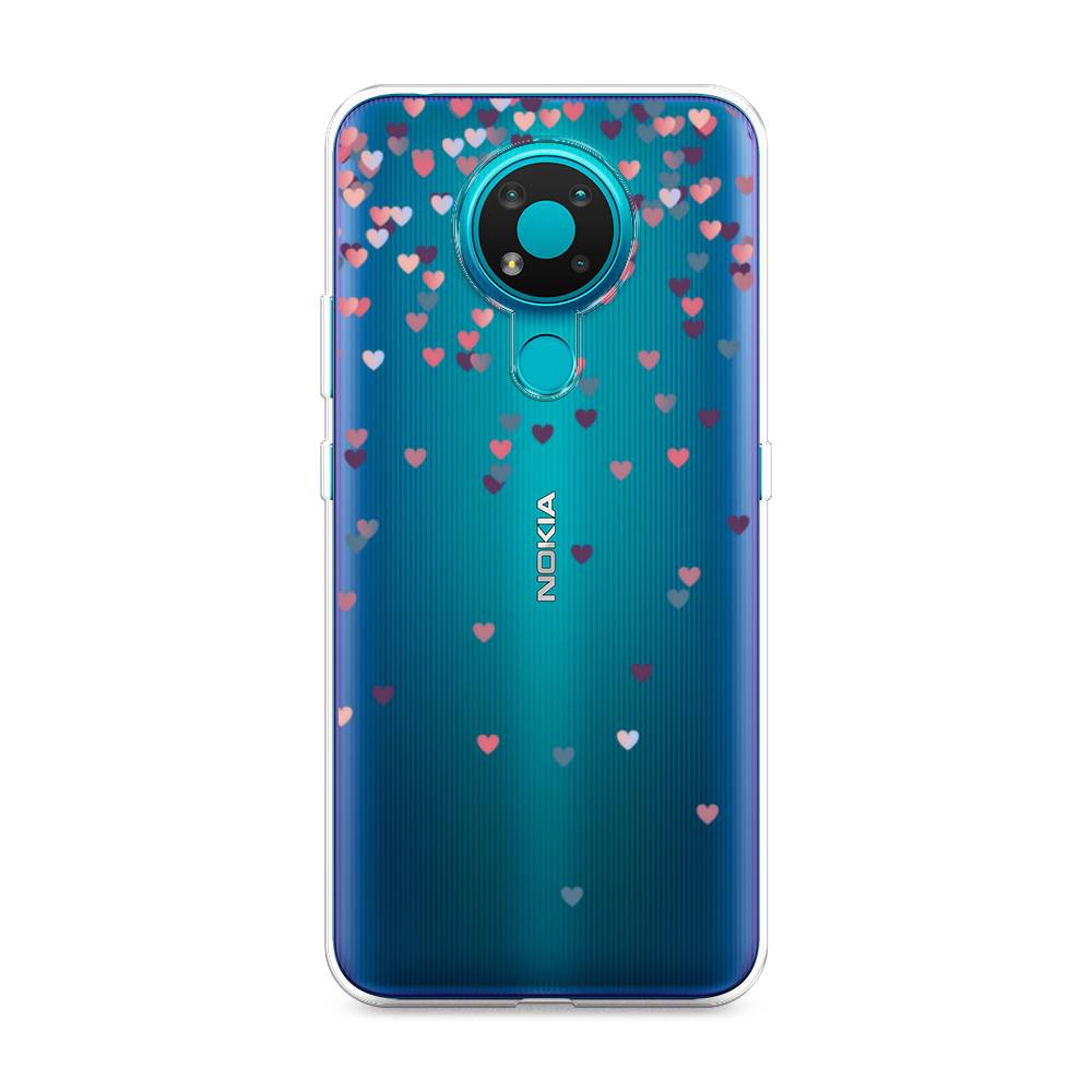 

Чехол на Nokia 3.4 "Посыпка сердечки", Розовый;фиолетовый, 123750-3