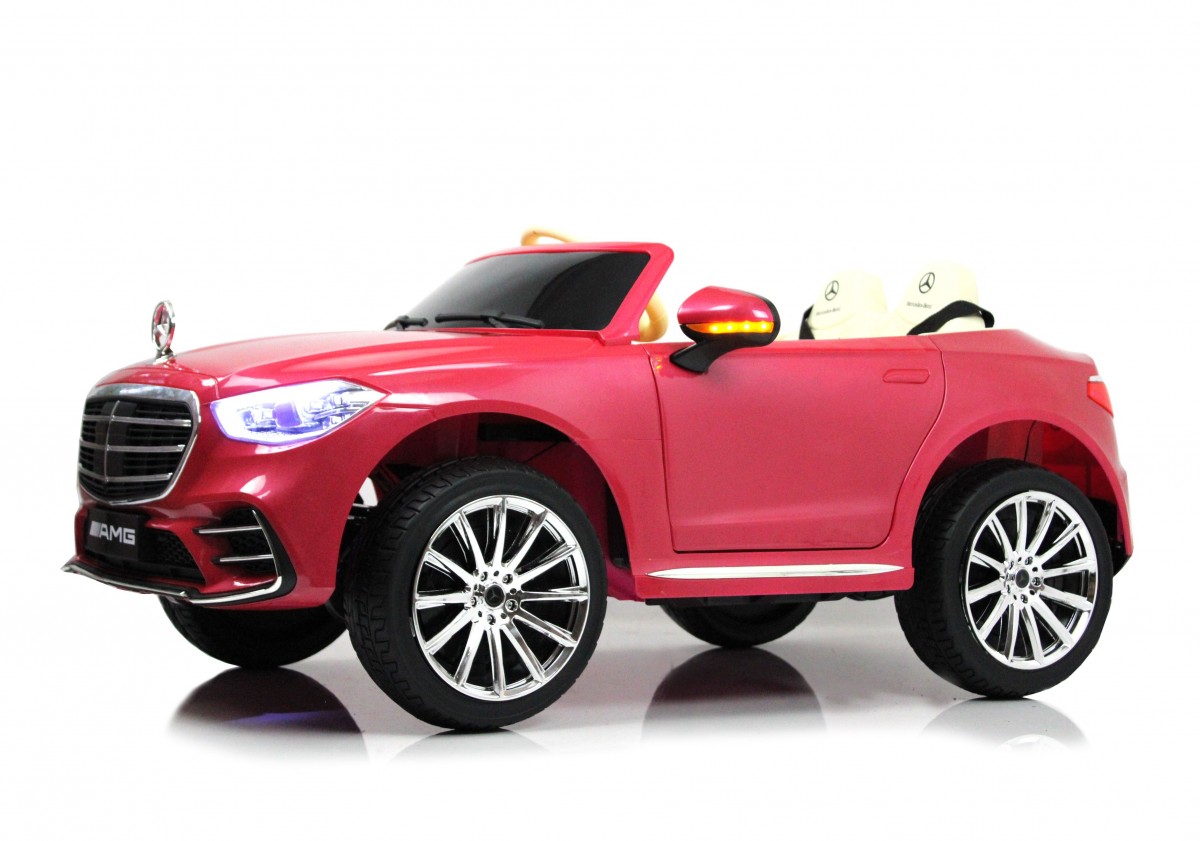 

RiverToys Детский электромобиль М333БХ розовый глянец