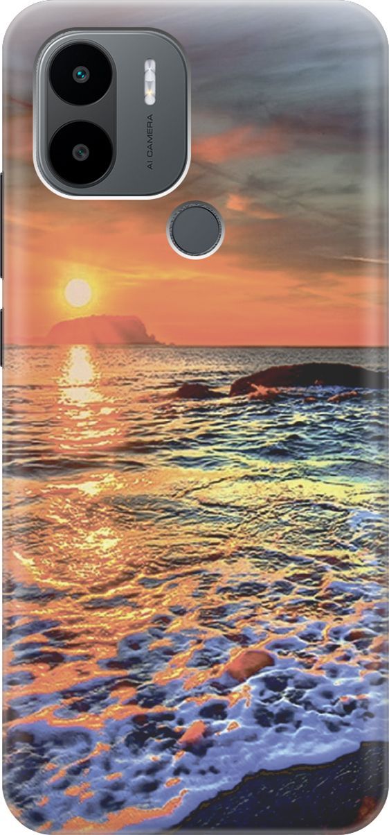 

Силиконовый чехол на Xiaomi Redmi A1+ с принтом "Закат на море", Белый;оранжевый, 158132