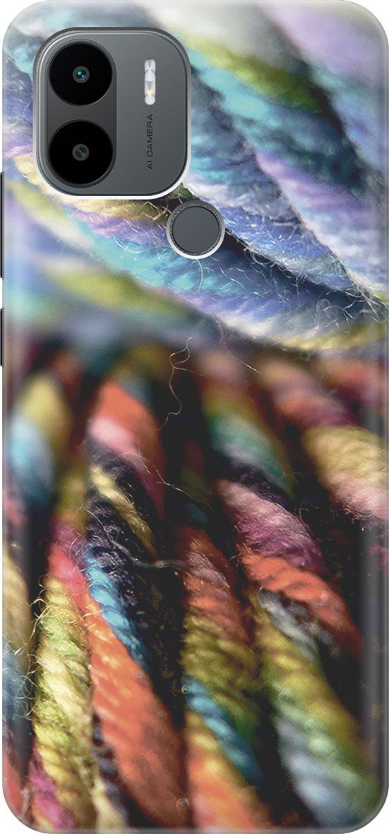 

Силиконовый чехол на Xiaomi Redmi A1+ с принтом "Пряжа", Розовый;синий, 158131