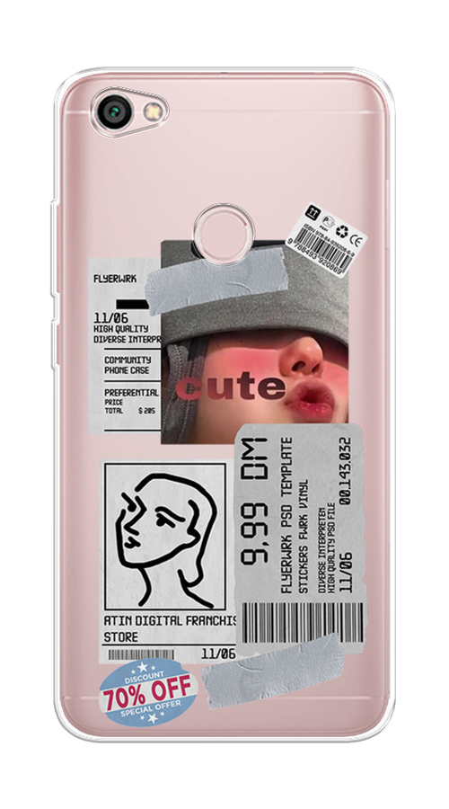

Чехол на Xiaomi Redmi Note 5A Prime "Cute girl collage", Розовый;серый;голубой, 32950-6