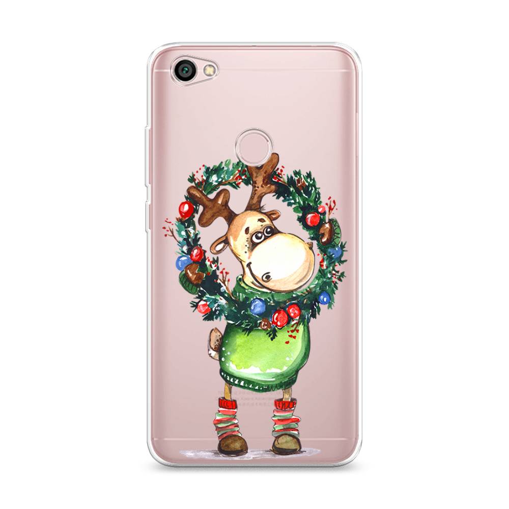 

Чехол на Xiaomi Redmi Note 5A Prime "Олень с новогодним венком", 32950-4