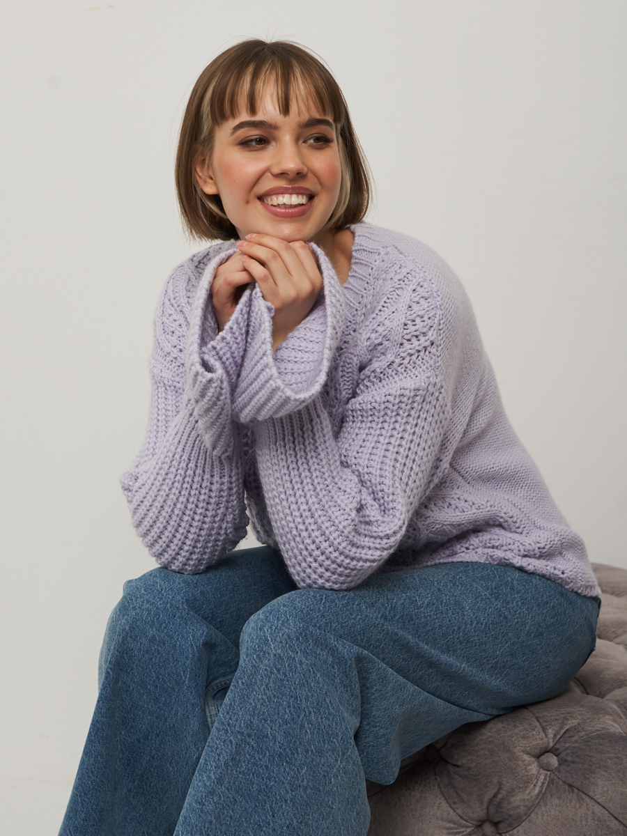 

Джемпер женский BE YOU 7222-40058 фиолетовый 44 RU, 7222-40058