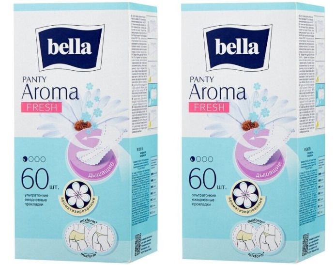 Прокладки Bella Panty Aroma Fresh ежедневные 60шт 2 уп euqee 118ml large bottle essential oil for humidifier neroli helichrysum eucalyptus jasmine aroma oil diy soap massage fresh air