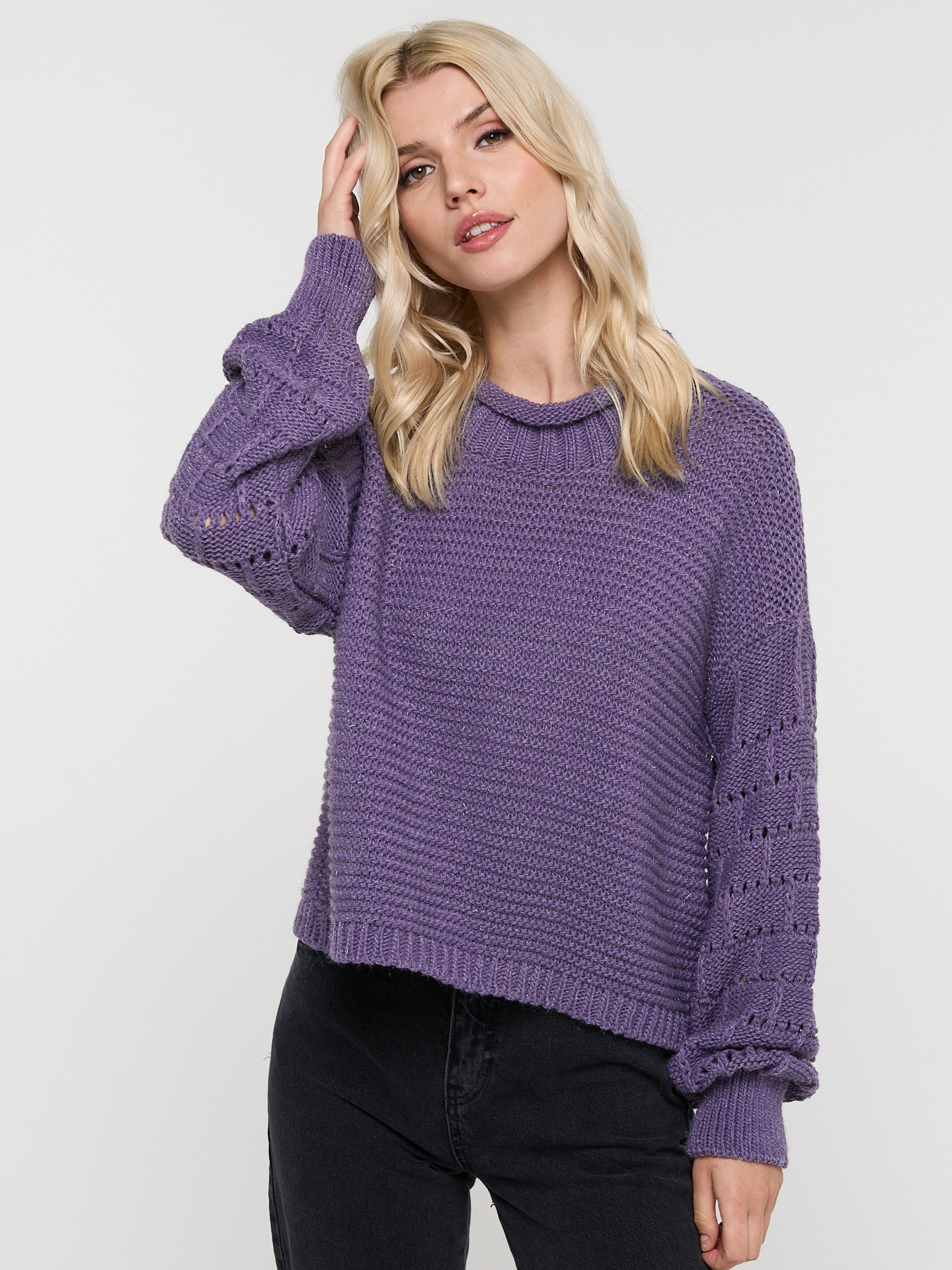 

Джемпер женский BE YOU 7222-40084 фиолетовый 42 RU, 7222-40084