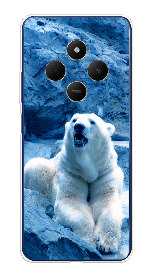 

Чехол на Xiaomi Redmi 14C/Poco C75 4G "Белый медведь", Голубой;белый, 322950-1