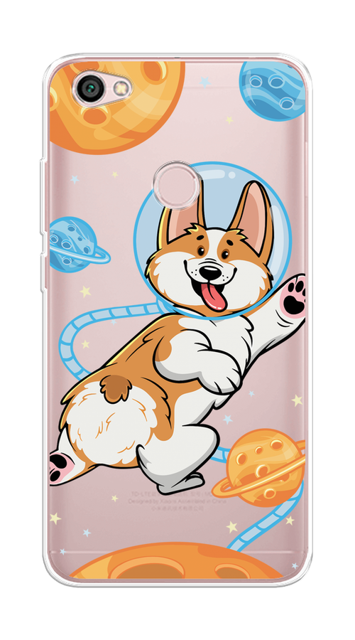 

Чехол на Xiaomi Redmi Note 5A Prime "Корги-космонавт", Голубой;бежевый;белый, 32950-1