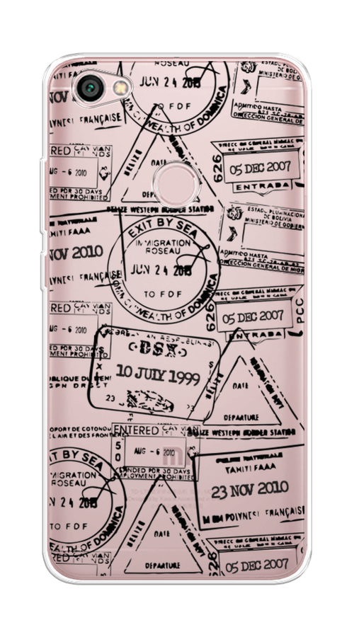 

Чехол на Xiaomi Redmi Note 5A Prime "Visa stamps 2", Белый;черный;серый, 32950-2