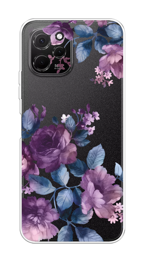 

Чехол на HuaweI Nova Y61 "Purple Blossoms", Синий;фиолетовый, 6120050-1