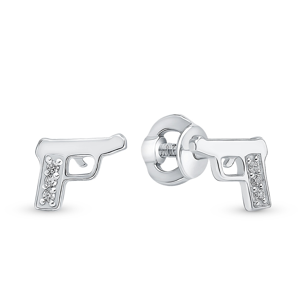 

Серьги из серебра с фианитом 585Gold 702009320, 702009320