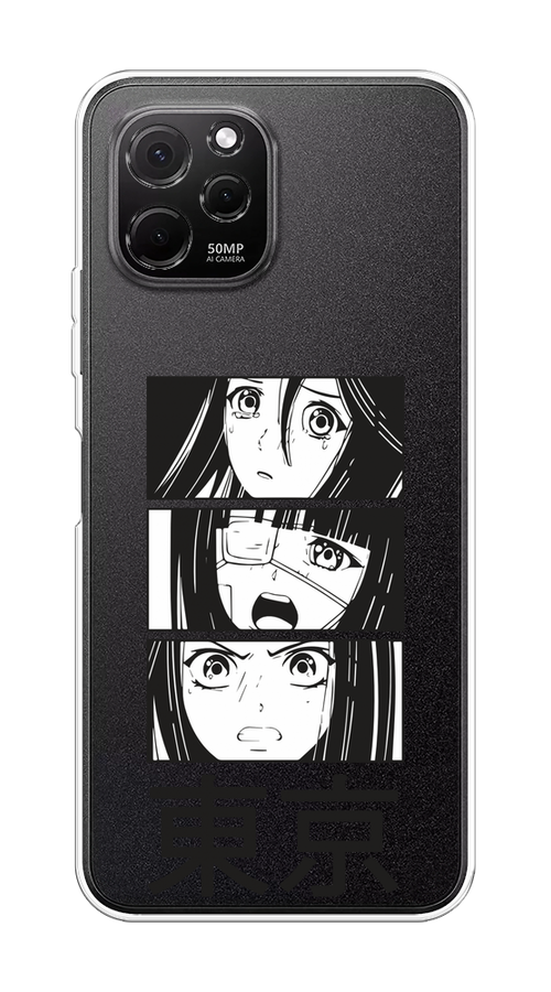 

Чехол на HuaweI Nova Y61 "Tokyo girls", Белый;черный;прозрачный, 6120050-1