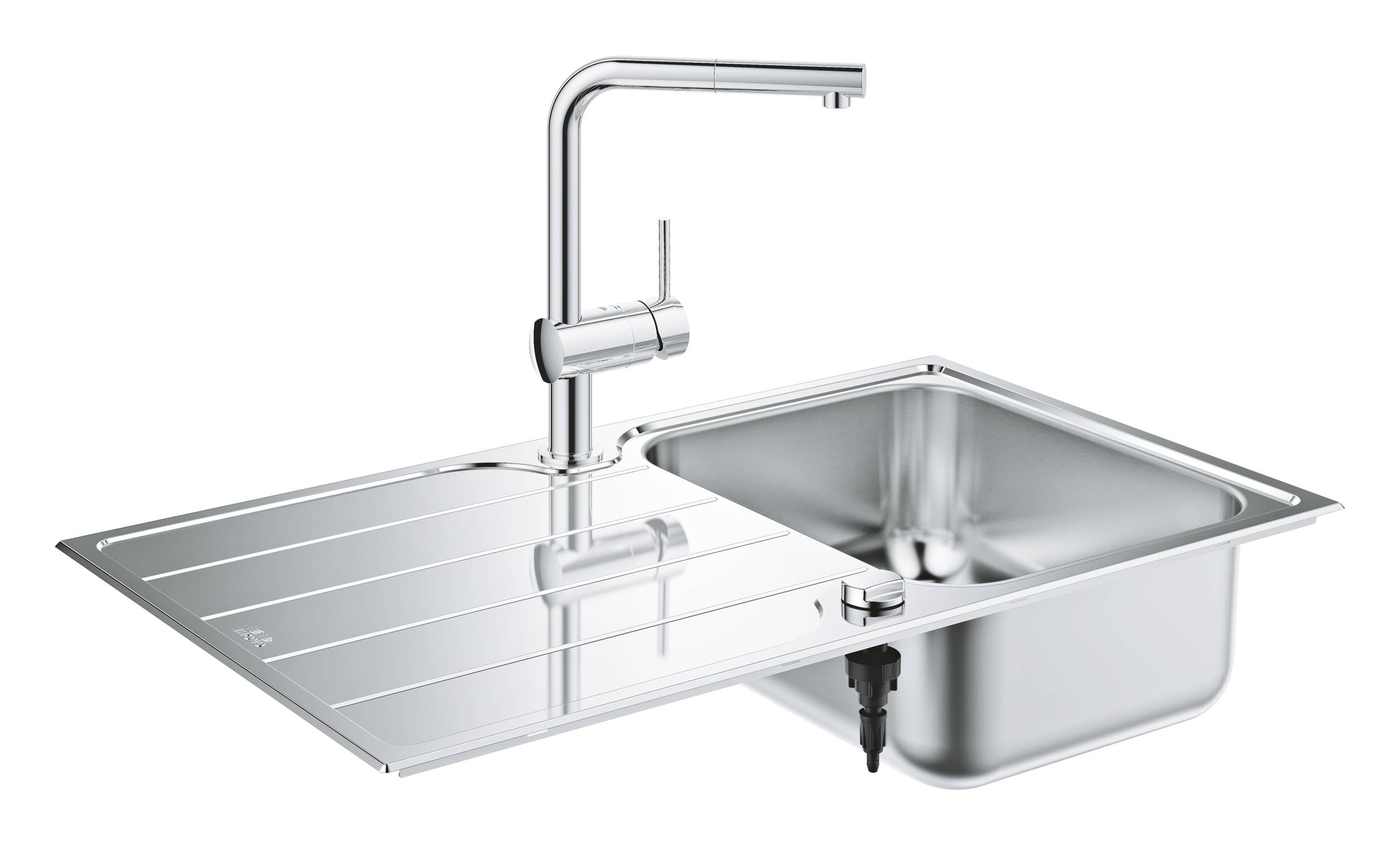 

Мойка GROHE K500 45 -S 1.0 нерж., и смеситель для мойки GROHE Minta 31573SD1