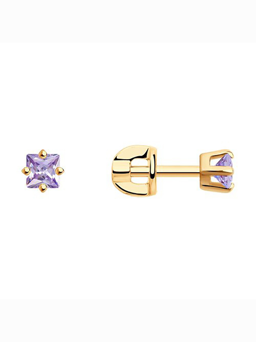 

Серьги из серебра с фианитом 585Gold 702009103, 702009103