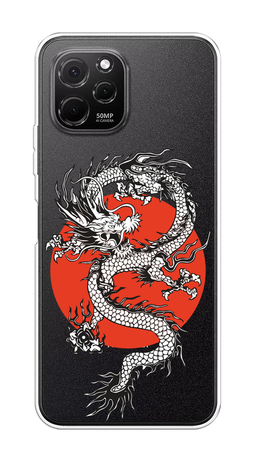 

Чехол на HuaweI Nova Y61 "Восходящий дракон", Белый;черный;красный, 6120050-1