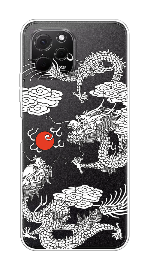 

Чехол на HuaweI Nova Y61 "Драконы с ножом", Прозрачный;черный;белый, 6120050-1
