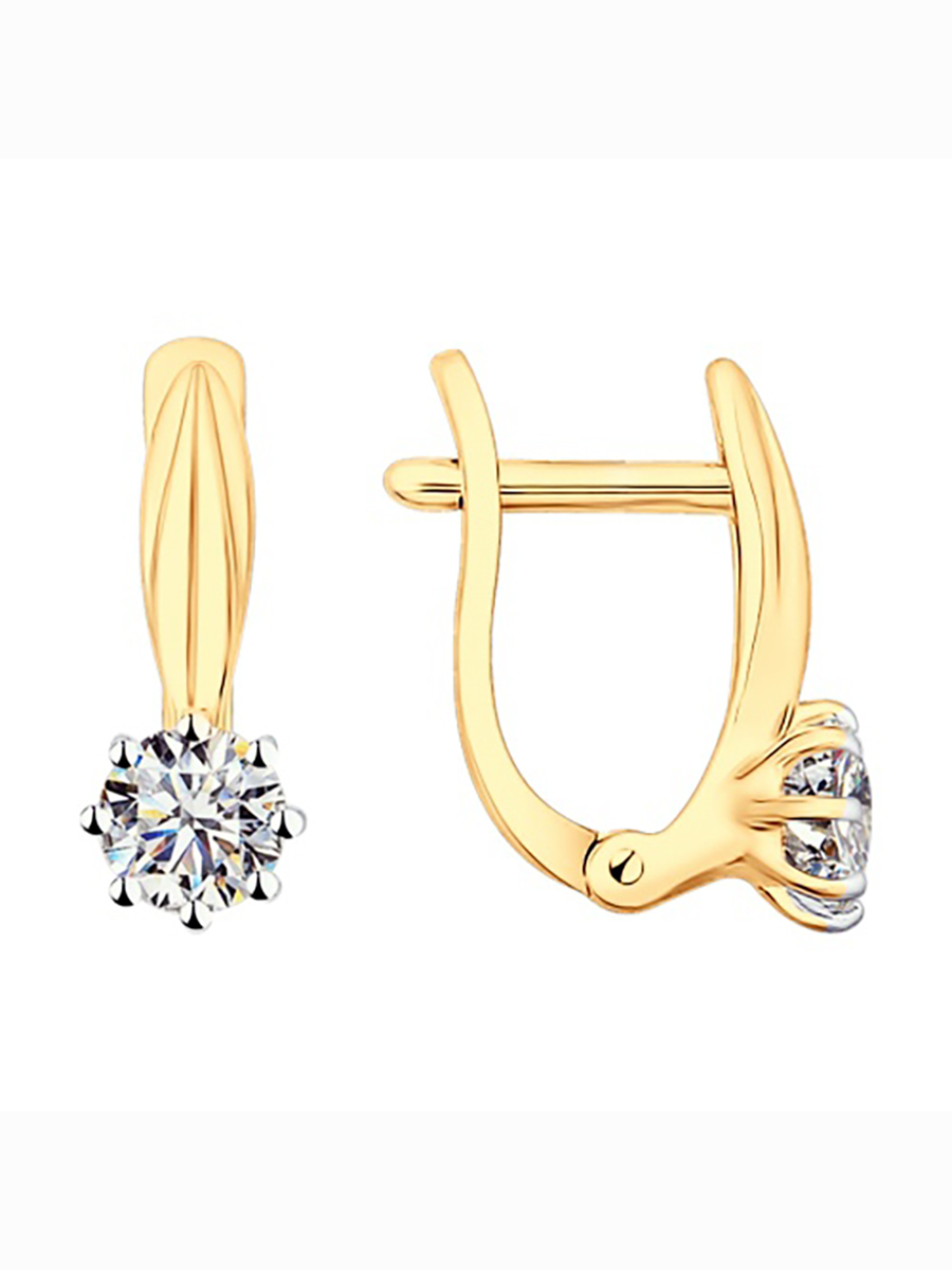 

Серьги из серебра 585Gold 702009163, фианит, 702009163