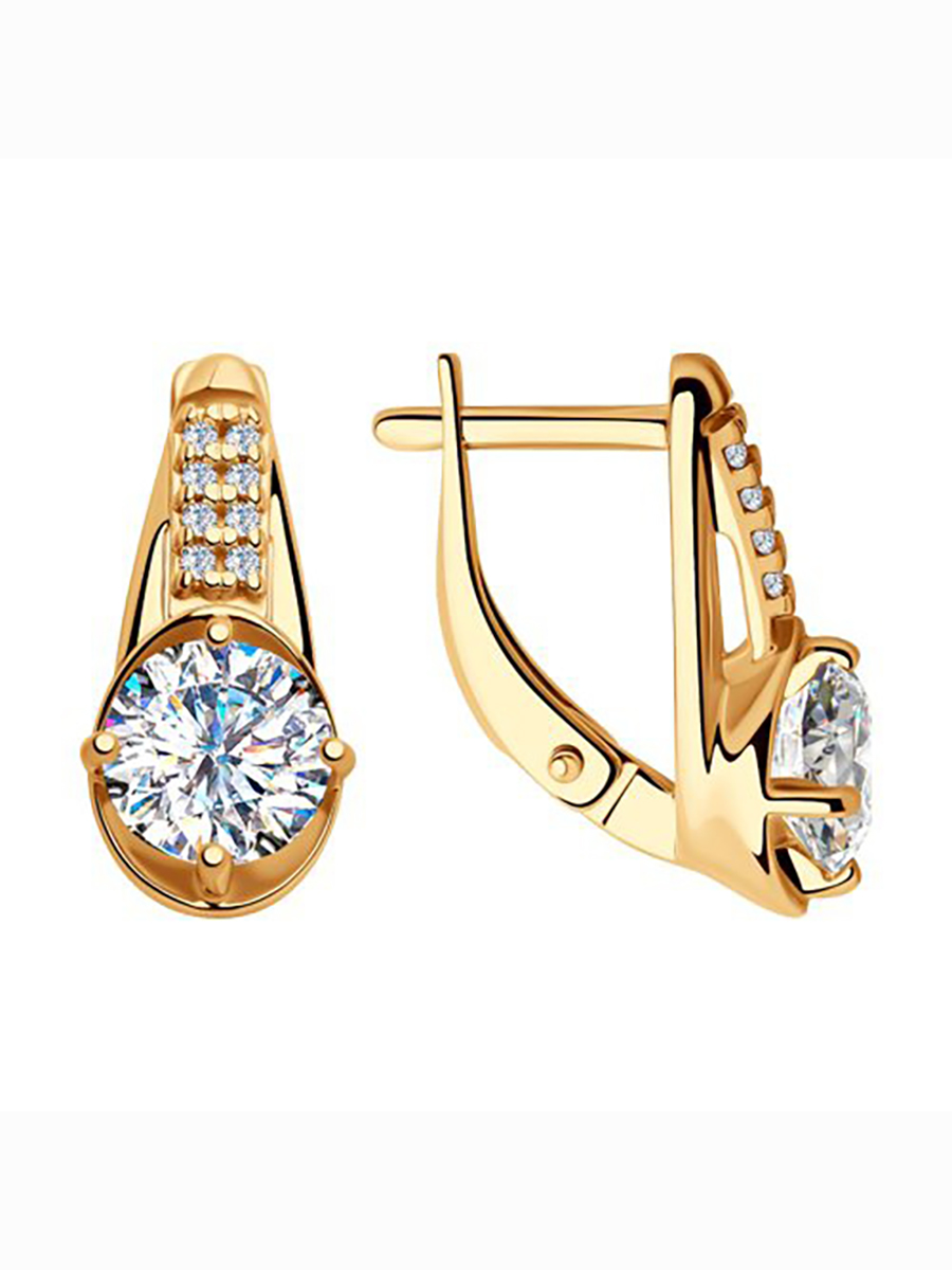 

Серьги из серебра 585Gold 702009113, фианит, 702009113