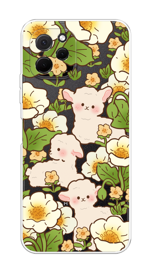 

Чехол на HuaweI Nova Y61 "Овечки в цветах", Зеленый;бежевый, 6120050-1